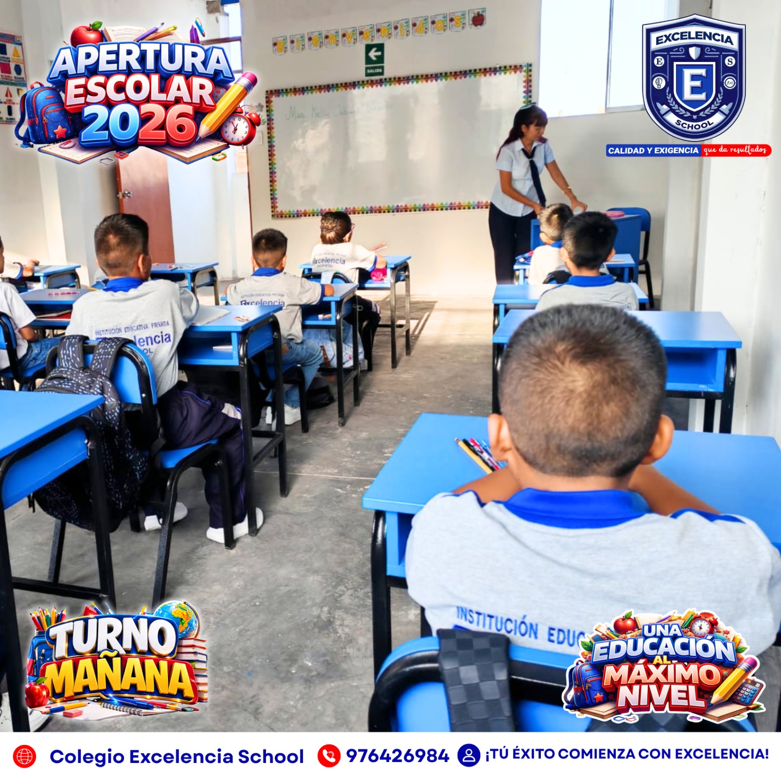 Docente y estudiantes primaria